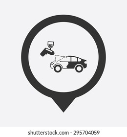 Vector illustration of modern auto repair icon