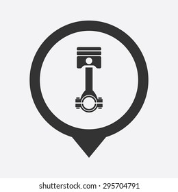 Vector illustration of modern auto repair icon