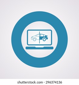 Vector illustration of modern auto repair icon