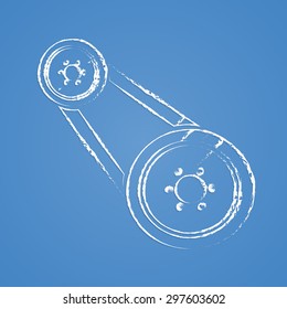 Vector illustration of modern auto repair icon