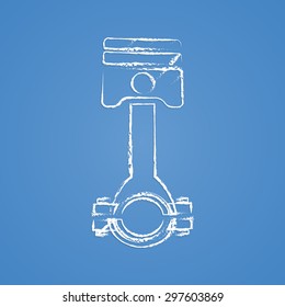 Vector illustration of modern auto repair icon