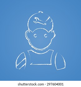 Vector illustration of modern auto repair icon