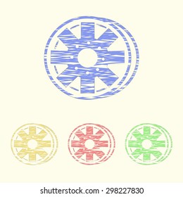 Vector illustration of modern auto repair icon