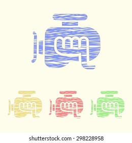 Vector illustration of modern auto repair icon