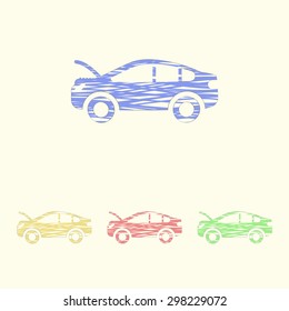 Vector illustration of modern auto repair icon