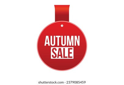 Vector illustration modern autumn sale banner, Isolated web element.