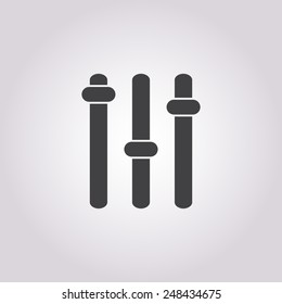 vector illustration of modern b lack icon equalizer