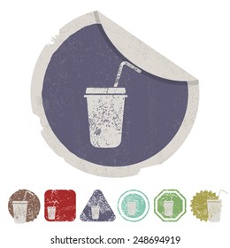 vector illustration of modern b lack icon coffee