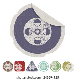 vector illustration of modern b lack icon reel of film