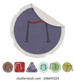 vector illustration of modern b lack icon red carpet