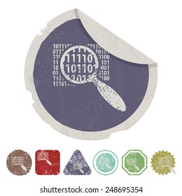 vector illustration of modern b lack icon program code