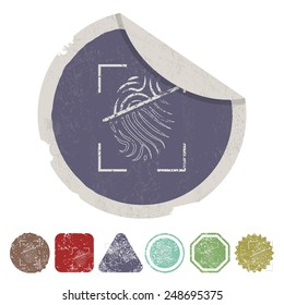 vector illustration of modern b lack icon fingerprint