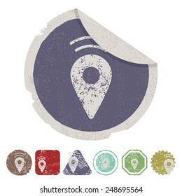 vector illustration of modern b lack icon marker