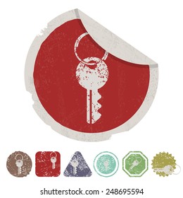vector illustration of modern b lack icon key