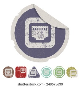 vector illustration of modern b lack icon network
