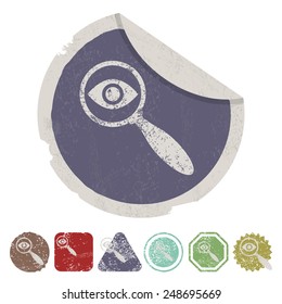 vector illustration of modern b lack icon detective