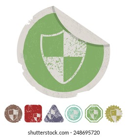vector illustration of modern b lack icon shield