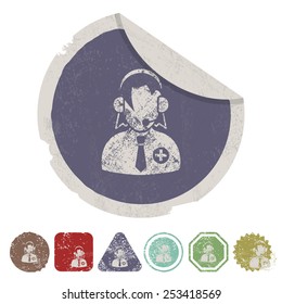 vector illustration of modern b lack icon dispatcher