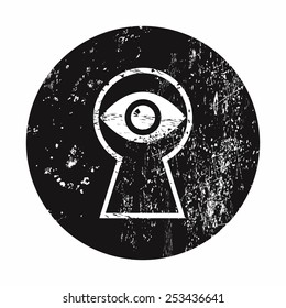 vector illustration of modern b lack icon detective