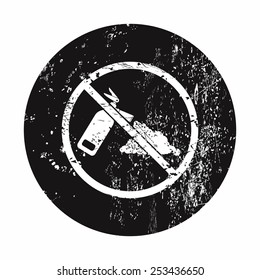 vector illustration of modern b lack icon fire extinguisher