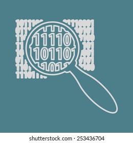 vector illustration of modern b lack icon program code