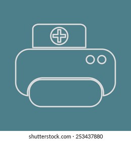 vector illustration of modern b lack icon printer