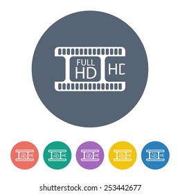 vector illustration of modern b lack icon frame cinema