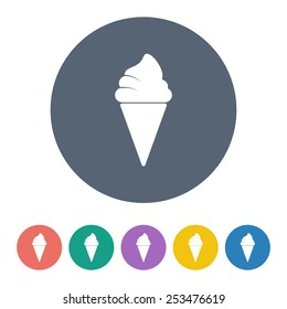vector illustration of modern b lack icon ice cream