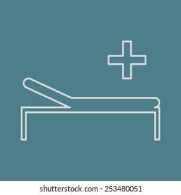 vector illustration of modern b lack icon hospital