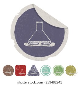 vector illustration of modern b lack icon test-tube