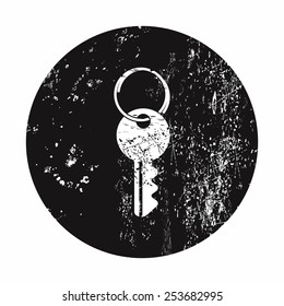 vector illustration of modern b lack icon key