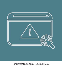 vector illustration of modern b lack icon virus