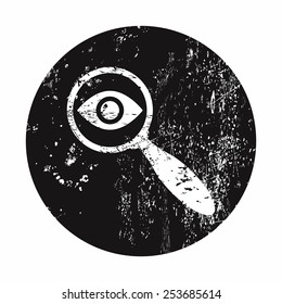 vector illustration of modern b lack icon detective