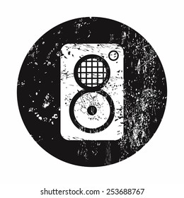 vector illustration of modern b lack icon subwoofer