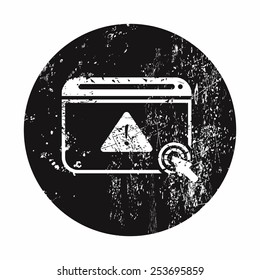vector illustration of modern b lack icon virus
