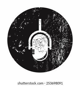 vector illustration of modern b lack icon microphone