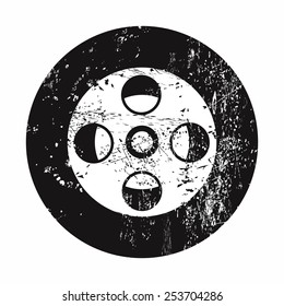 vector illustration of modern b lack icon reel of film