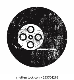 vector illustration of modern b lack icon reel of film