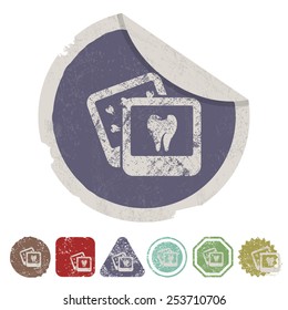 vector illustration of modern b lack icon teeth