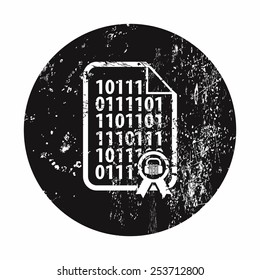 vector illustration of modern b lack icon program code