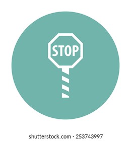 vector illustration of modern b lack icon stop