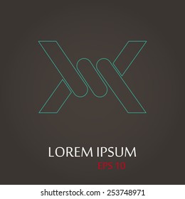 vector illustration of modern b lack icon barbed wire