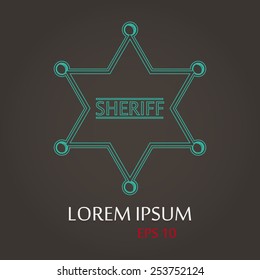 vector illustration of modern b lack icon police