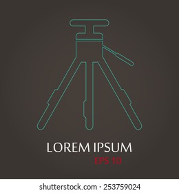 vector illustration of modern b lack icon tripod