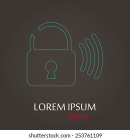 vector illustration of modern b lack icon signaling
