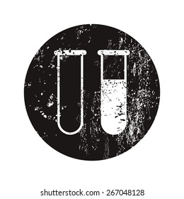 vector illustration of modern b lack icon test-tube