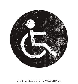 vector illustration of modern b lack icon disabled