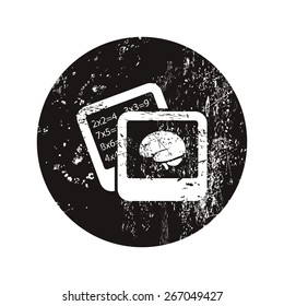 vector illustration of modern b lack icon brain 