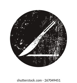 vector illustration of modern b lack icon scalpel