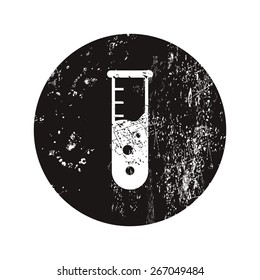 vector illustration of modern b lack icon test-tube